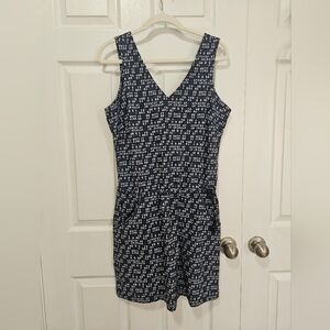 Toad & Co Blue Print Athletic Dress Medium